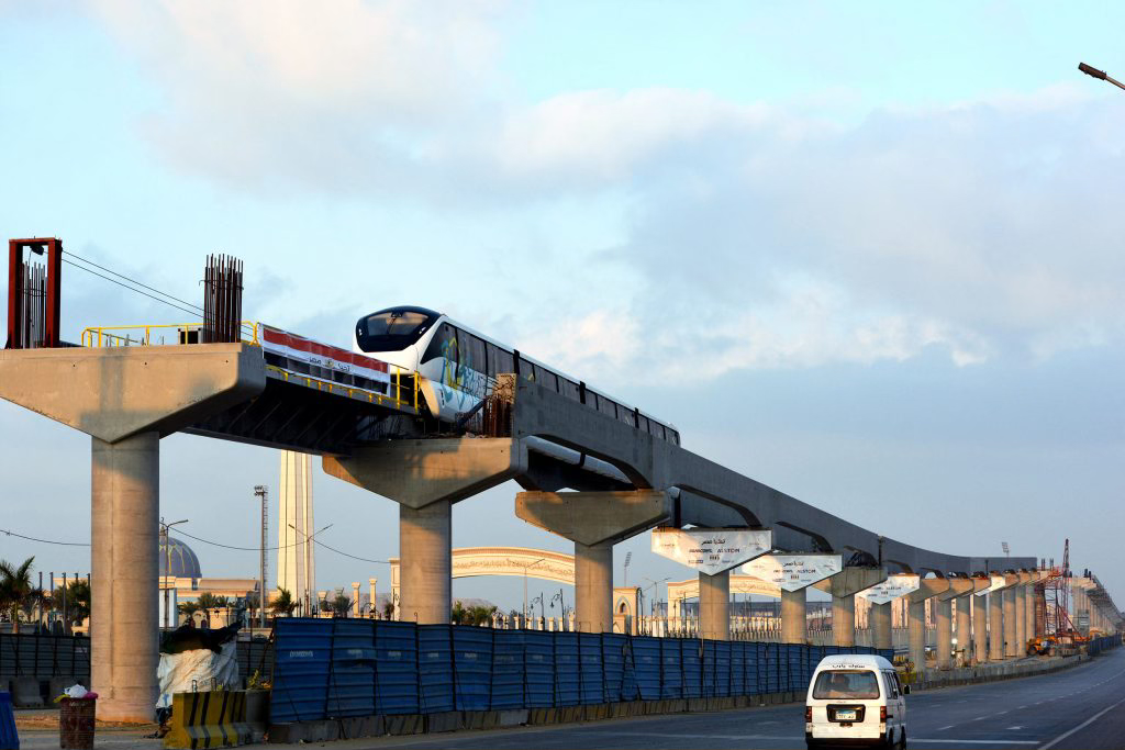 Modern monorail system in Egypt